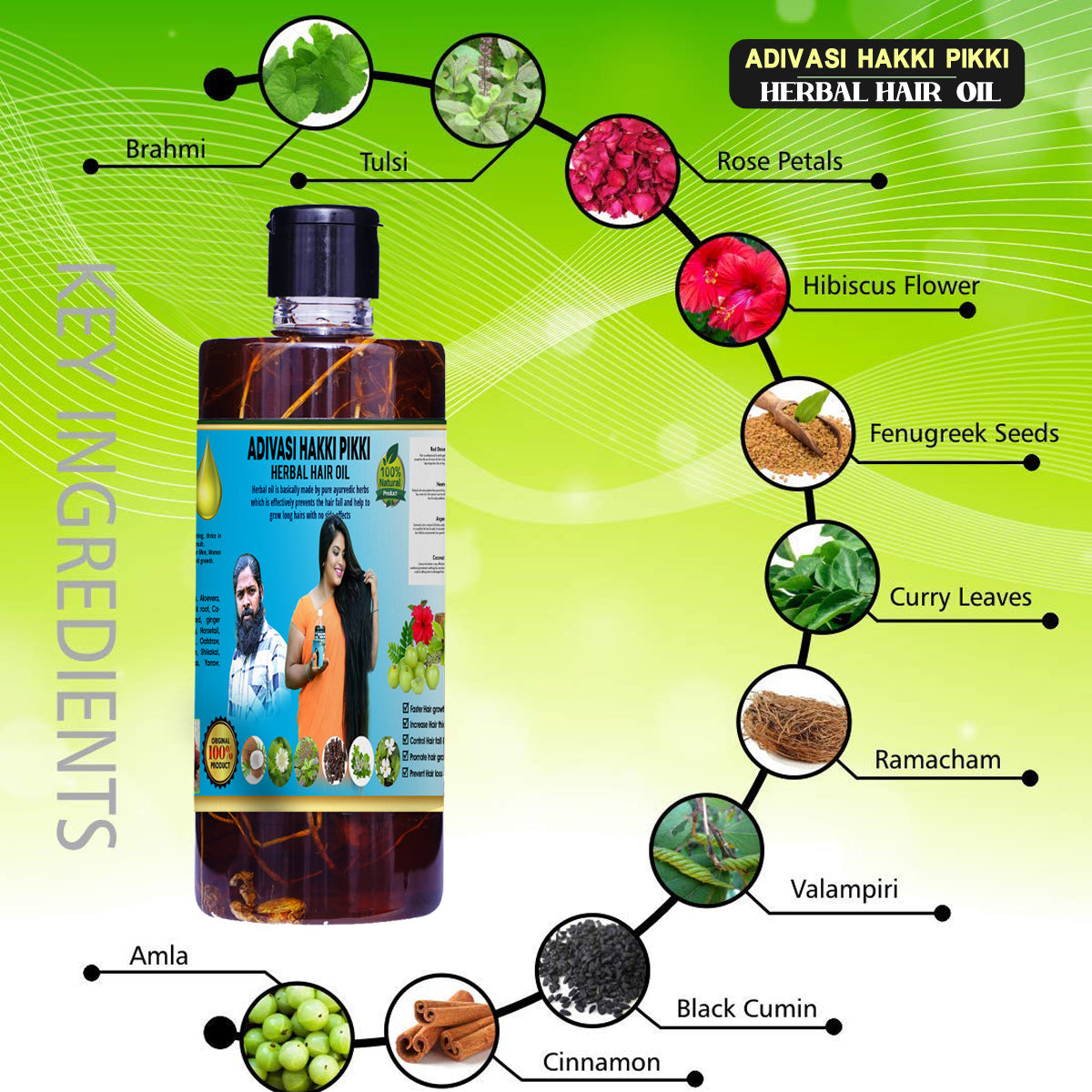 Hakki Pikki Shop - Neelambari Adivasi Herbal Hair Oil