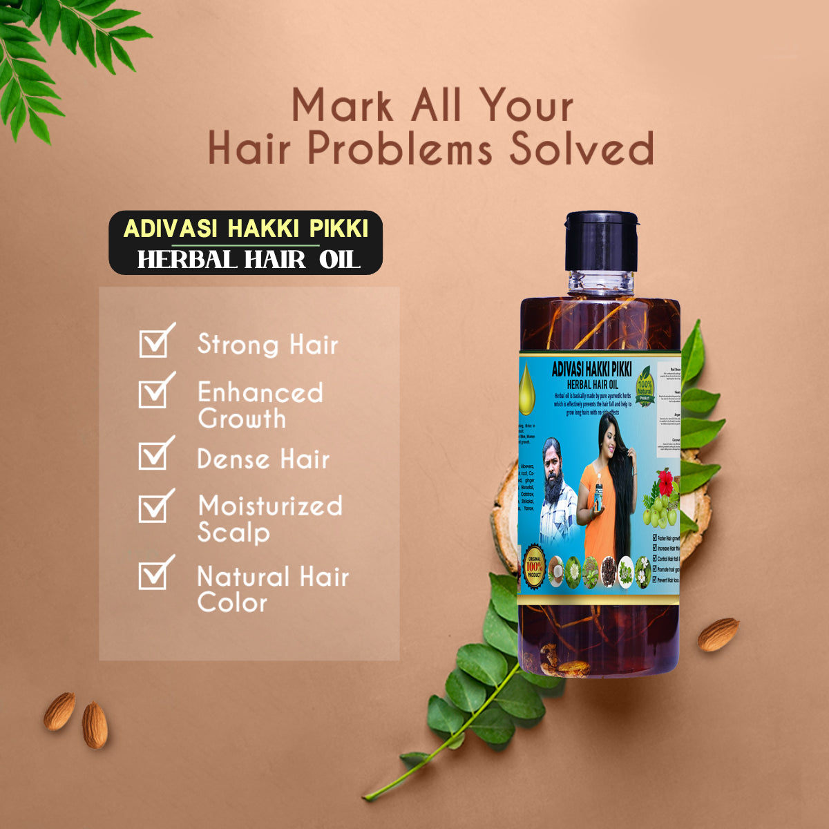 Hakki Pikki Shop - Neelambari Adivasi Herbal Hair Oil