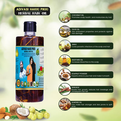 Hakki Pikki Shop - Neelambari Adivasi Herbal Hair Oil