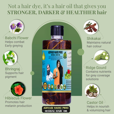 Hakki Pikki Shop - Neelambari Adivasi Herbal Hair Oil